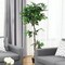5.5-Feet Artificial Ficus Silk Tree Wood Trunks Green Indoor Yard Home Décor